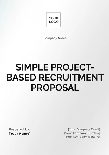 Free Simple Project-Based Recruitment Proposal Template to Edit Online
