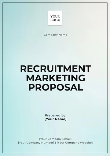 Free Recruitment Marketing Proposal Template to Edit Online