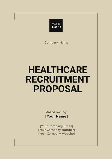 Free Healthcare Recruitment Proposal Template to Edit Online