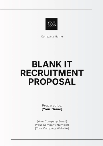 Free Blank IT Recruitment Proposal Template to Edit Online