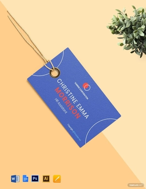 HR Assistant Name Tag Template