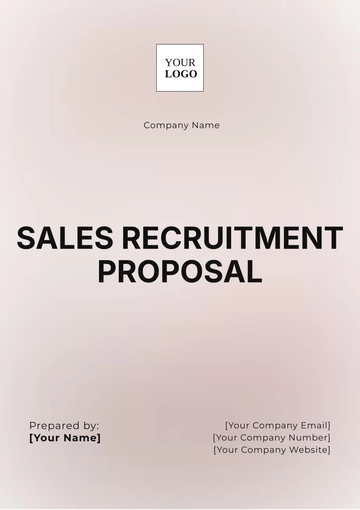 Free Sales Recruitment Proposal Template to Edit Online