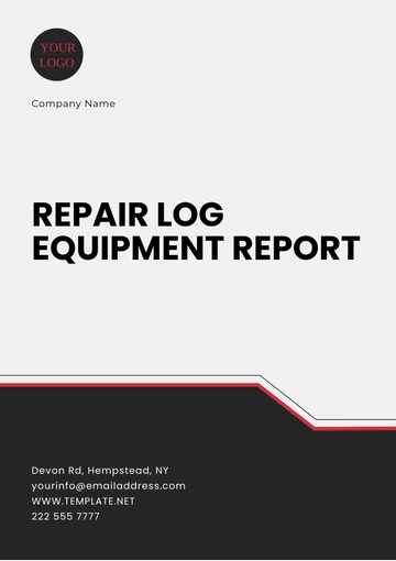 Free Repair Log Equipment Report Template to Edit Online