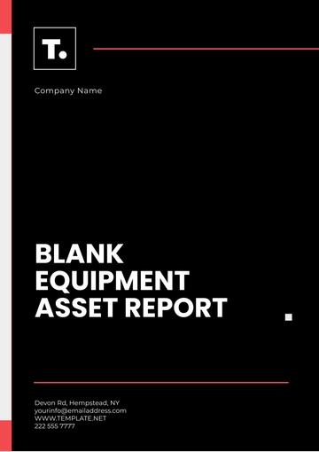 Free Blank Equipment Asset Report Template to Edit Online