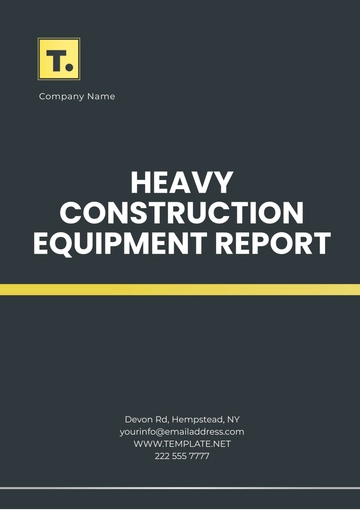 Free Heavy Construction Equipment Report Template to Edit Online