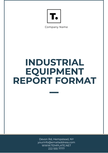 Free Industrial Equipment Report Format Template to Edit Online