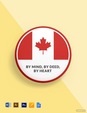 Country Flag Badge (Round Shape) Template