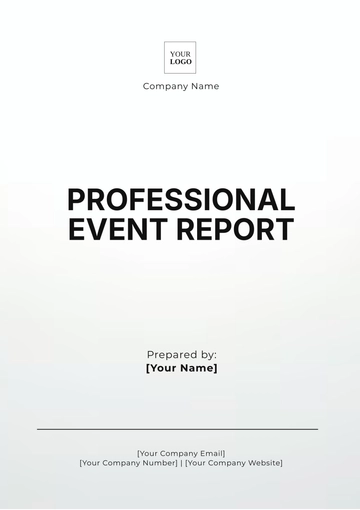 Free Professional Event Report Template to Edit Online