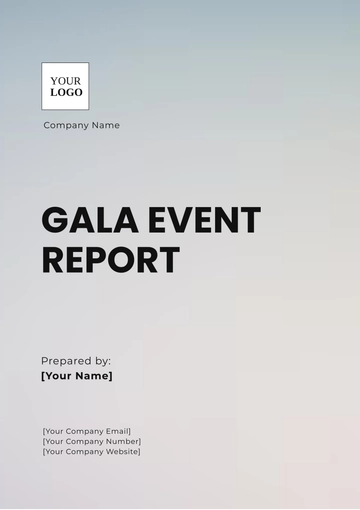 Free Gala Event Report Template to Edit Online