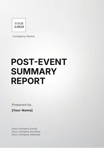 Free Post-Event Summary Report Template to Edit Online