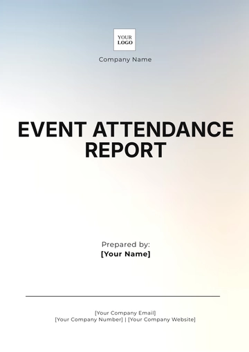 Free Event Attendance Report Template to Edit Online