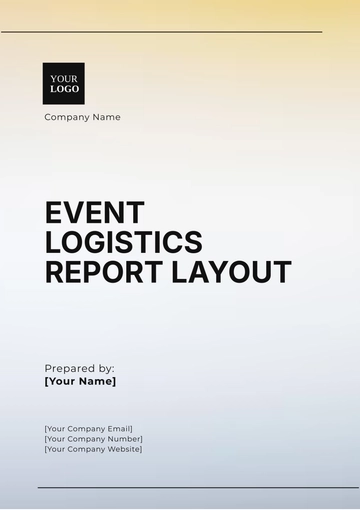 Free Event Logistics Report Layout Template to Edit Online