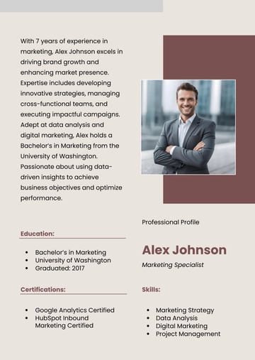 Free Professional Profile Template to Edit Online