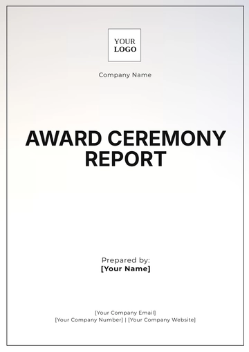 Free Award Ceremony Report Template to Edit Online
