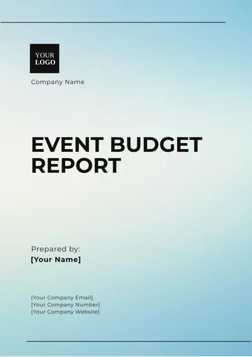 Free Event Budget Report Template to Edit Online
