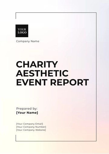 Free Charity Aesthetic Event Report Template to Edit Online