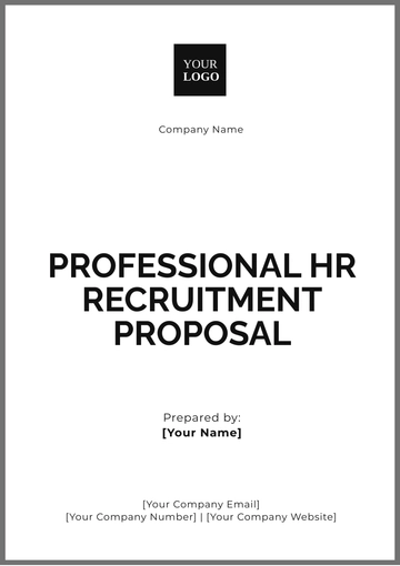 Free Professional HR Recruitment Proposal Template to Edit Online