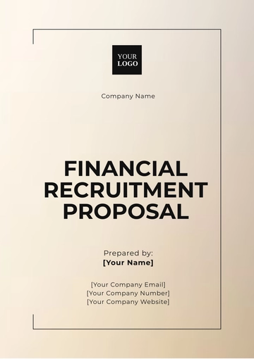 Free Financial Recruitment Proposal Template to Edit Online