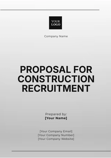 Free Proposal for Construction Recruitment Template to Edit Online
