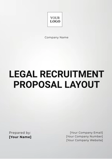 Free Legal Recruitment Proposal Layout Template to Edit Online