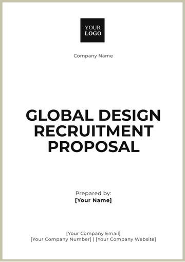 Free Global Design Recruitment Proposal Template to Edit Online