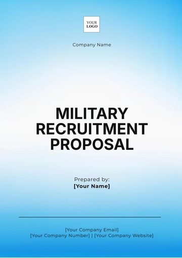 Free Military Recruitment Proposal Template to Edit Online