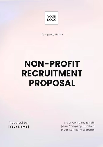Free Non-Profit Recruitment Proposal Template to Edit Online