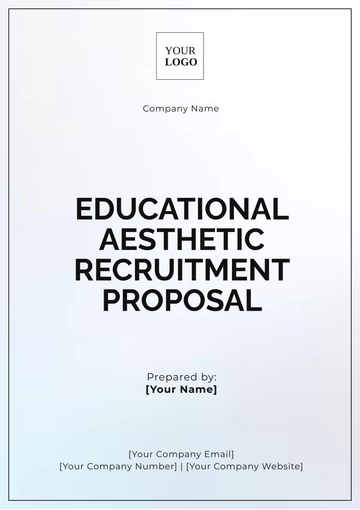 Free Educational Aesthetic Recruitment Proposal Template to Edit Online