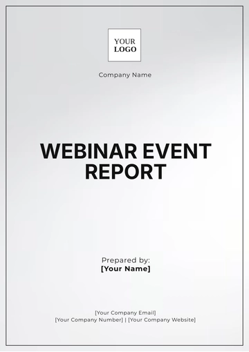 Free Webinar Event Report Template to Edit Online