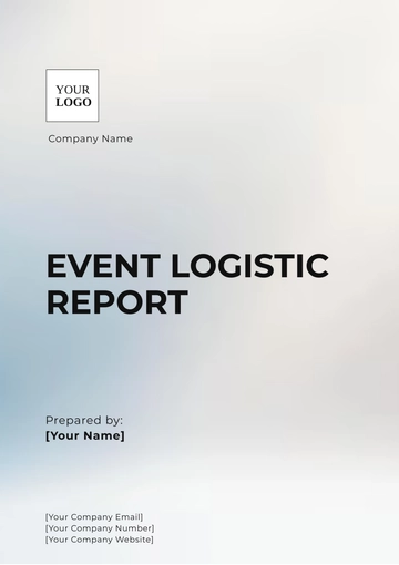 Free Event Logistics Report Template to Edit Online