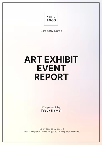 Free Art Exhibit Event Report Template to Edit Online