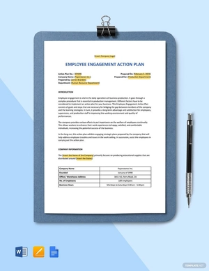 Employee Engagement Action Plan Template