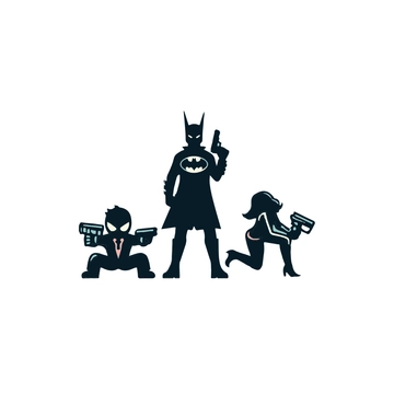 Free Comic Con Silhouette Clipart to Edit Online