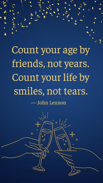 Free Golden Birthday Quote Template to Edit Online