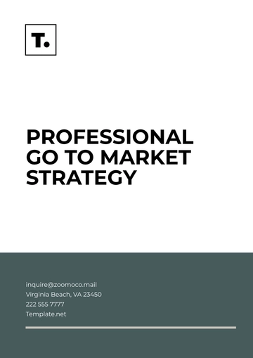 Free Professional Go to Market Strategy Template to Edit Online