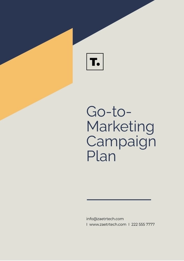 Free Go-to-Marketing Campaign Plan Template to Edit Online