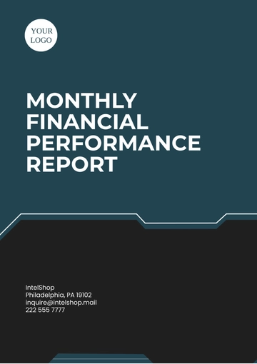 Free Monthly Financial Performance Report Template to Edit Online