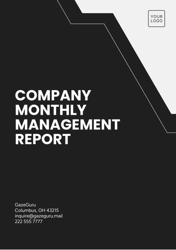 Free Company Monthly Management Report Template to Edit Online