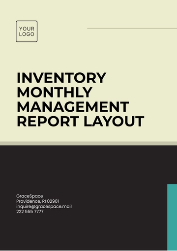 Free Inventory Monthly Management Report Layout Template to Edit Online