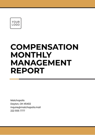 Free Compensation Monthly Management Report Template to Edit Online