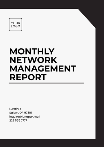 Free Monthly Network Management Report Template to Edit Online