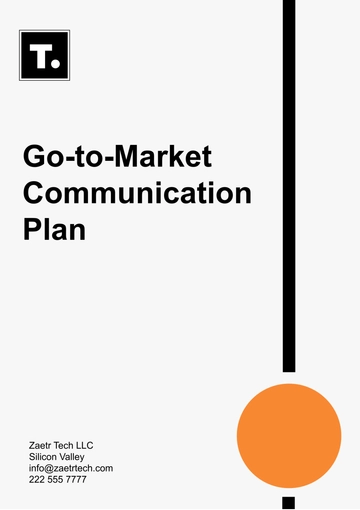 Free Go-to-Market Communication Plan Template to Edit Online