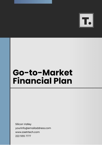 Free Go-to-Market Financial Plan Template to Edit Online