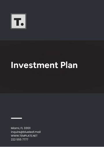 Free Investment Plan Template to Edit Online