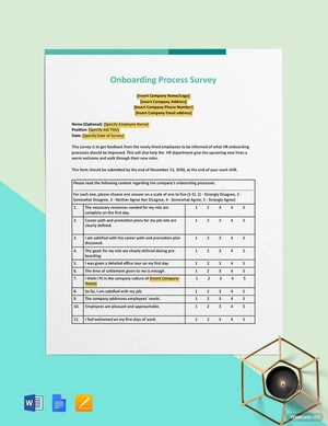 Onboarding Process Survey Template