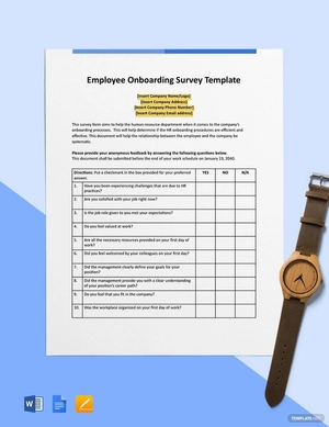 Employee Onboarding Survey Template