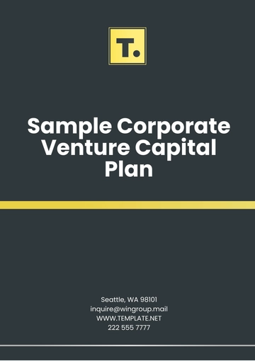 Free Sample Corporate Venture Capital Plan Template to Edit Online