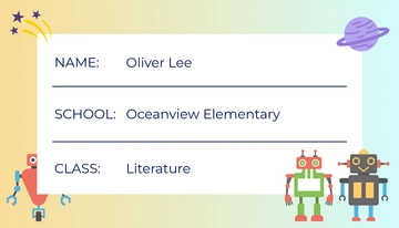 Free Book Label for Boys Template to Edit Online