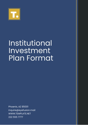 Free Institutional Investment Plan Format Template to Edit Online