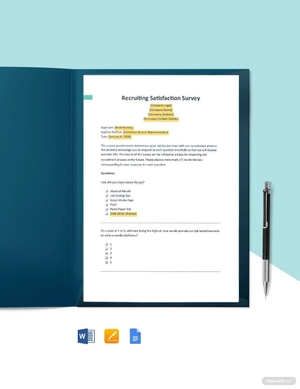 Recruiting Satisfaction Survey Template Recruiting Satisfaction Survey Template